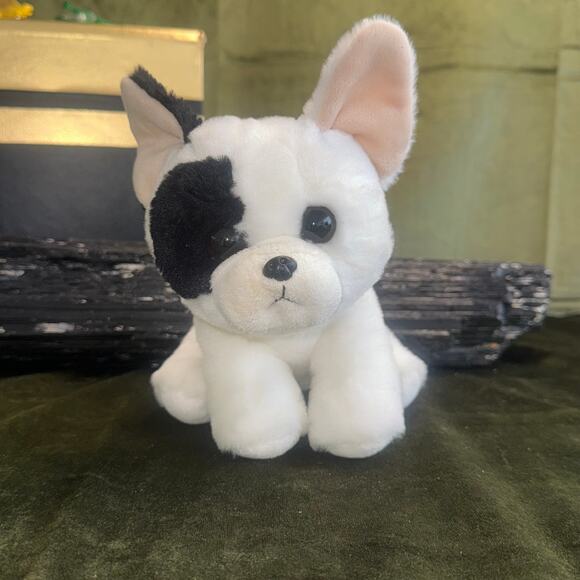 2000s TY Beanie Baby Marcel Dog Black White Plush Soft EUC Sewn Tag - Picture 1 of 5
